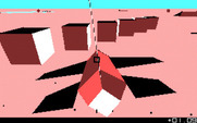 Chuck Yeager's Advanced Flight Simulator for IBM PC/Compatibles - Chase plane view as I head towards the obstacle course...