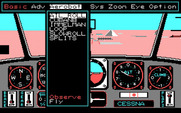 Chuck Yeager's Advanced Flight Simulator for IBM PC/Compatibles - Here's the stunt menu.