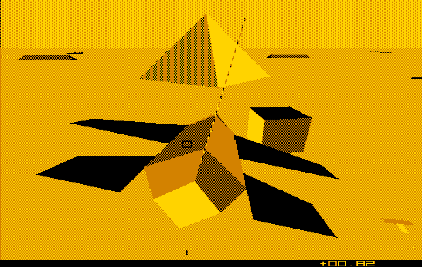 Chuck Yeager's Advanced Flight Simulator IBM PC/Compatibles Screenshot: Chase plane view for this flight...