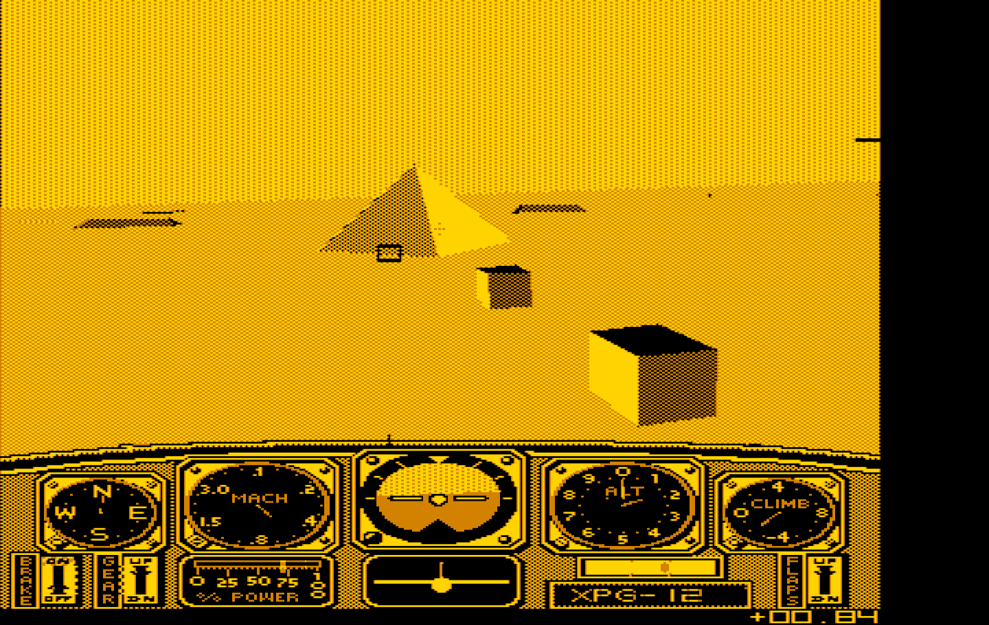 Chuck Yeager's Advanced Flight Simulator IBM PC/Compatibles Screenshot: Another flight...