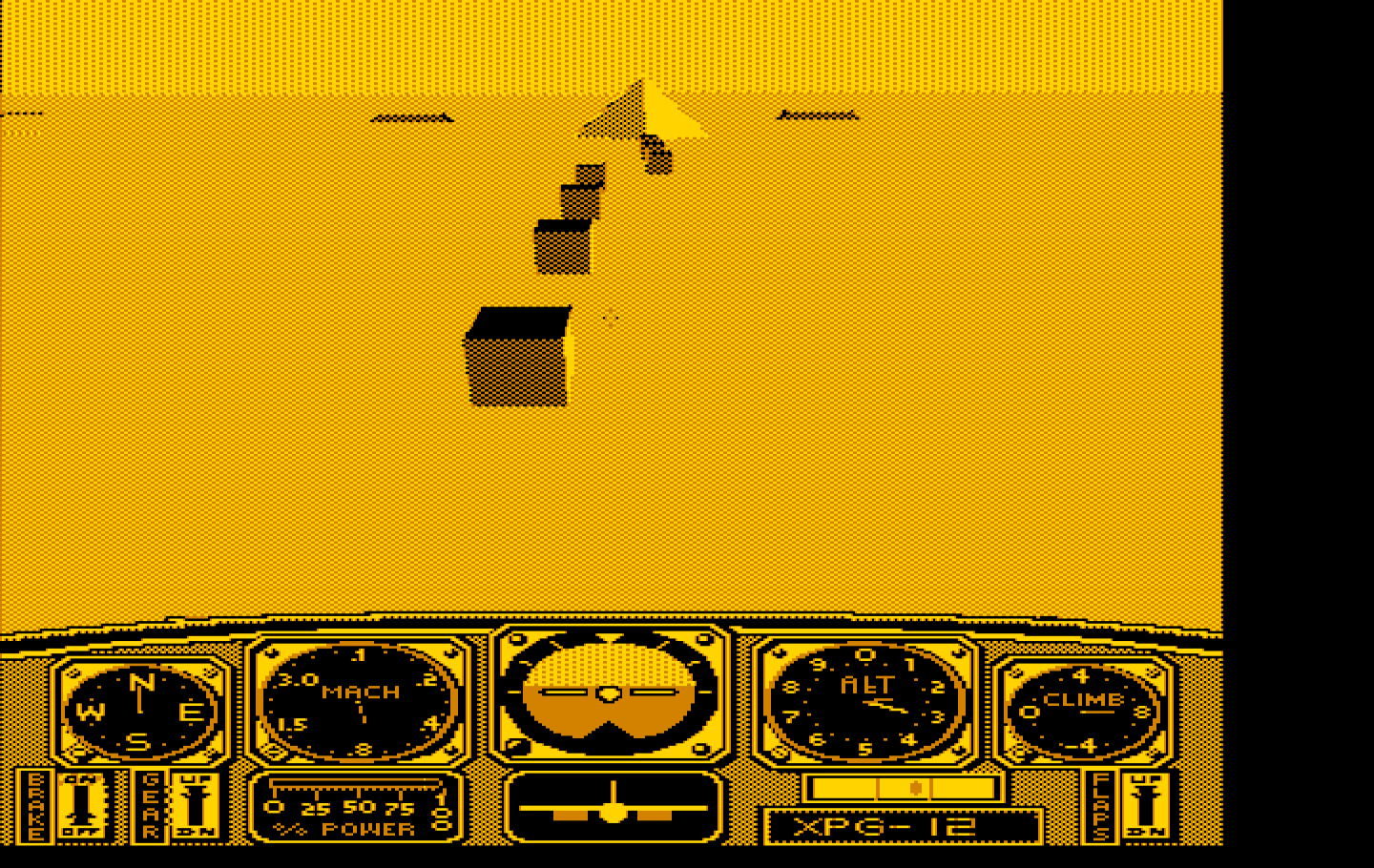 Chuck Yeager's Advanced Flight Simulator IBM PC/Compatibles Screenshot: Demo flight.