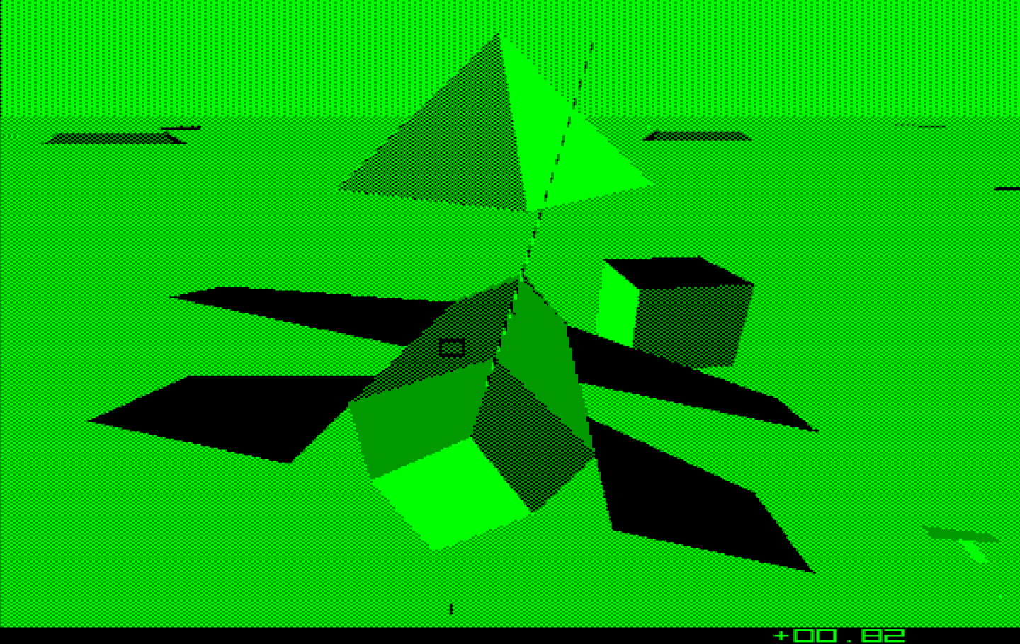 Chuck Yeager's Advanced Flight Simulator IBM PC/Compatibles Screenshot: Chase plane view for this flight...