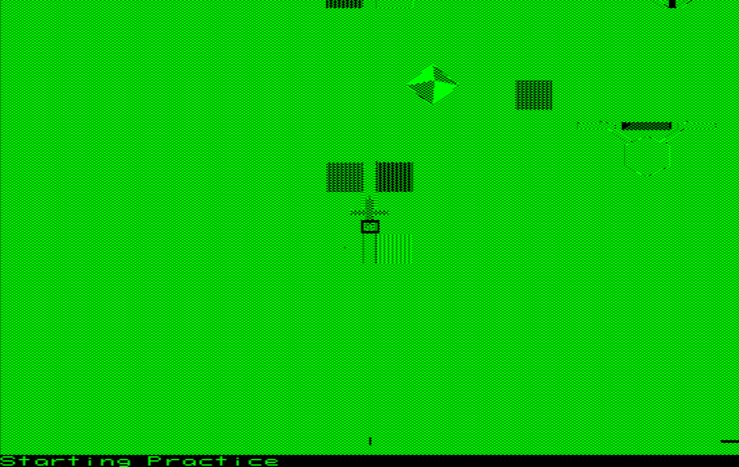 Chuck Yeager's Advanced Flight Simulator IBM PC/Compatibles Screenshot: Satellite view.