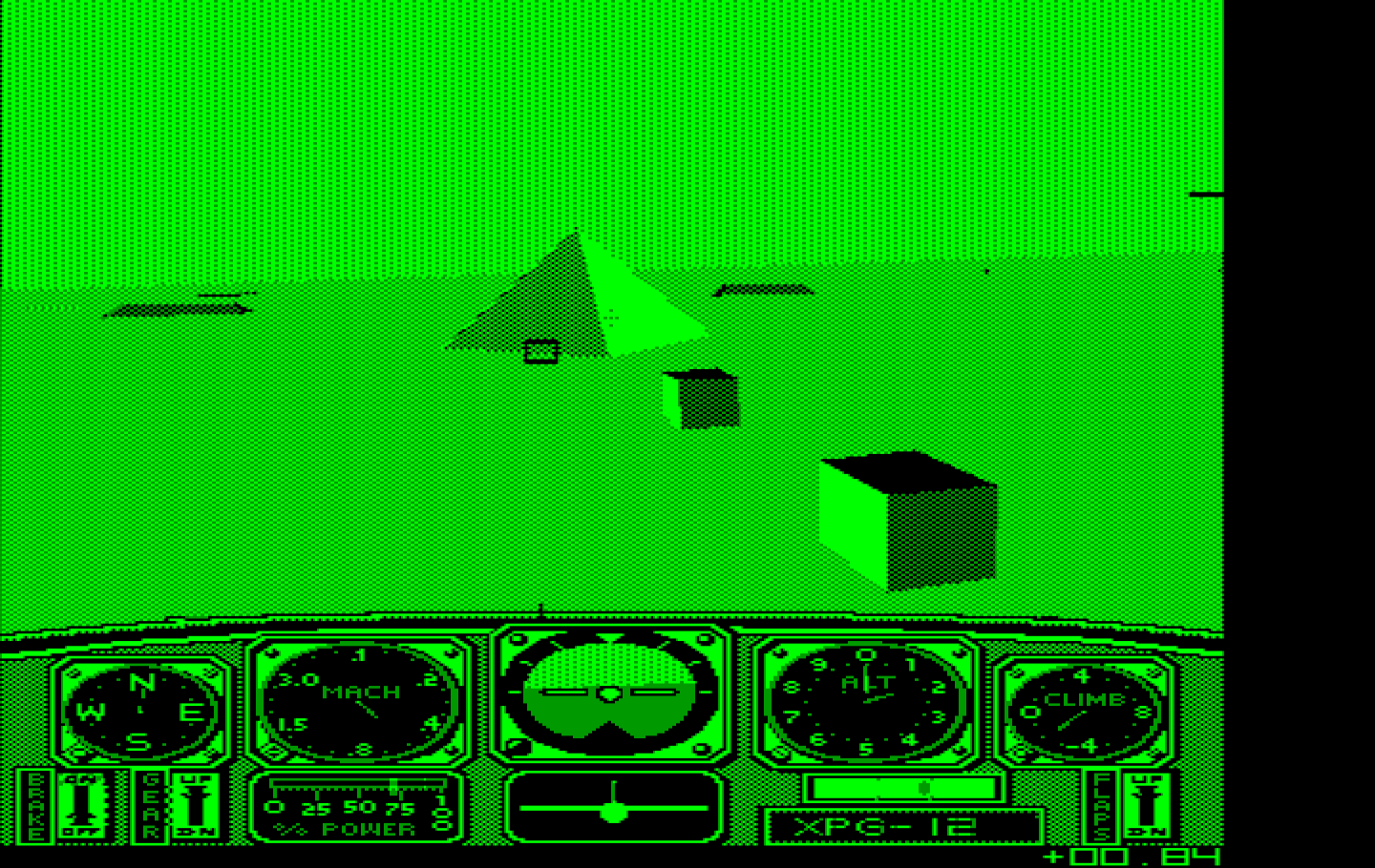 Chuck Yeager's Advanced Flight Simulator IBM PC/Compatibles Screenshot: Another flight...