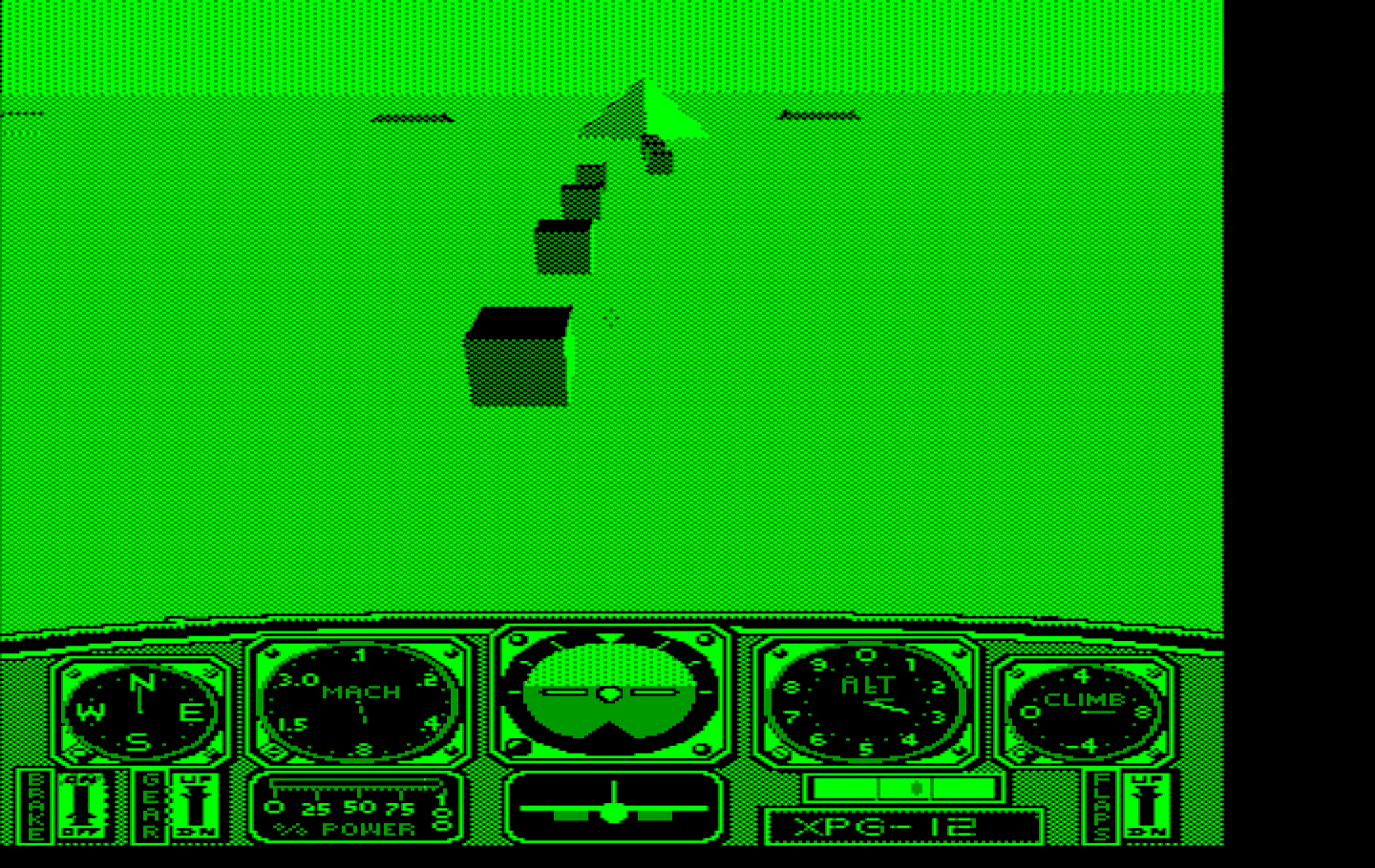 Chuck Yeager's Advanced Flight Simulator IBM PC/Compatibles Screenshot: Demo flight.