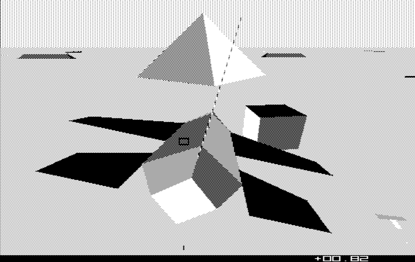 Chuck Yeager's Advanced Flight Simulator IBM PC/Compatibles Screenshot: Chase plane view for this flight...