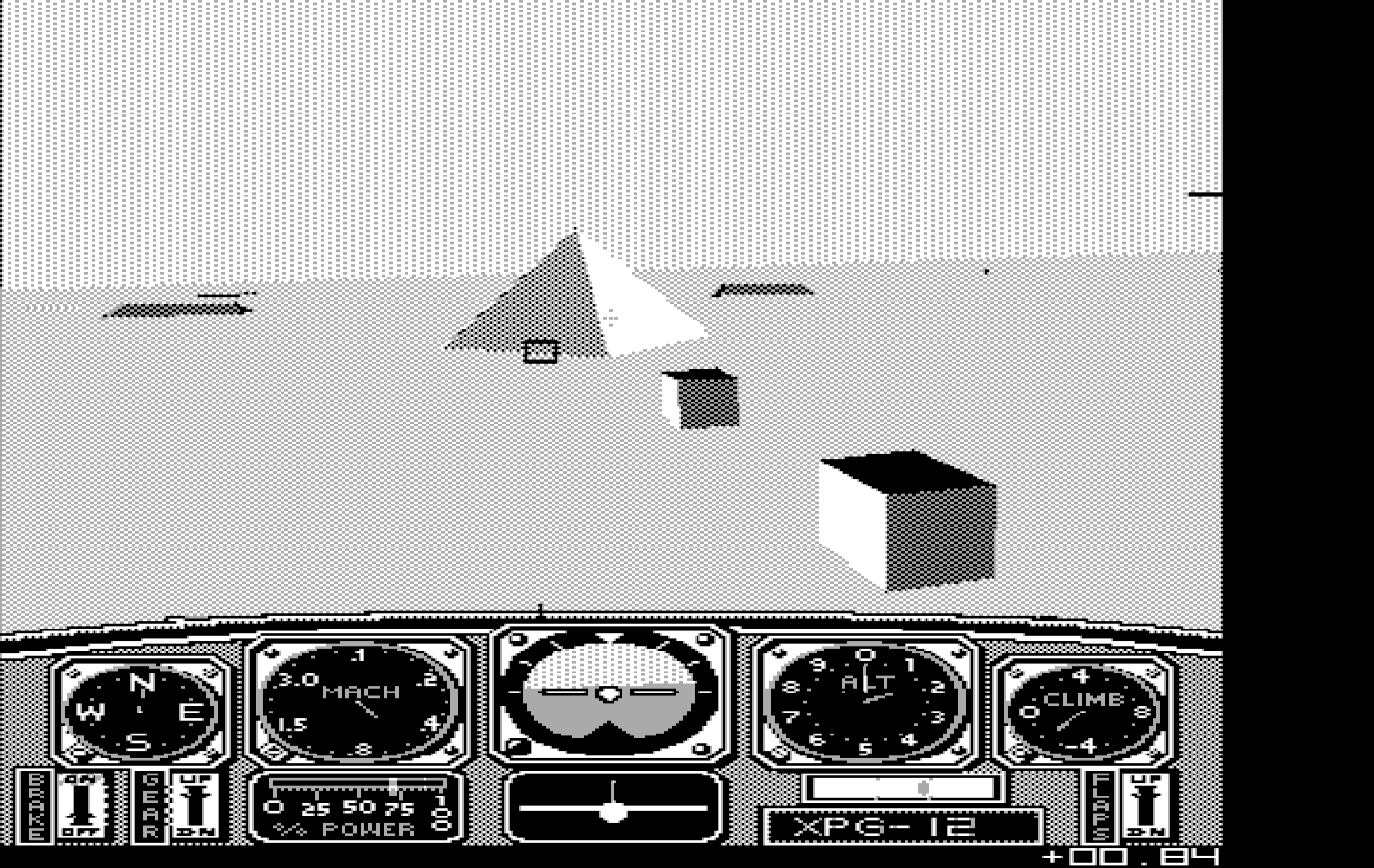 Chuck Yeager's Advanced Flight Simulator IBM PC/Compatibles Screenshot: Another flight...