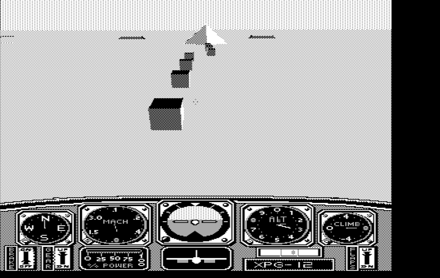 Chuck Yeager's Advanced Flight Simulator IBM PC/Compatibles Screenshot: Demo flight.