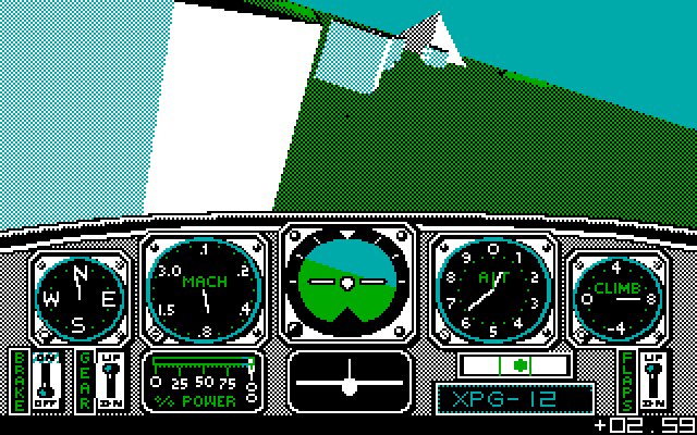 Chuck Yeager's Advanced Flight Simulator IBM PC/Compatibles Screenshot: Demo flight.
