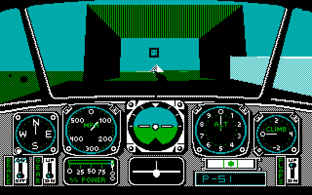 Chuck Yeager's Advanced Flight Simulator IBM PC/Compatibles Screenshot: Heading through the gate...