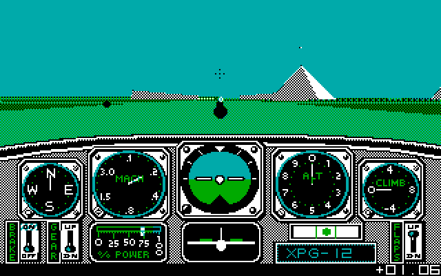 Chuck Yeager's Advanced Flight Simulator IBM PC/Compatibles Screenshot: Taking off...