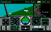 Chuck Yeager's Advanced Flight Simulator for IBM PC/Compatibles - The eye menu allows you to select different viewpoints.