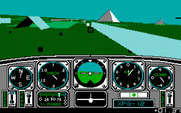 Chuck Yeager's Advanced Flight Simulator for IBM PC/Compatibles - Trying to line up for a landing...