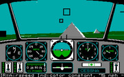 Chuck Yeager's Advanced Flight Simulator for IBM PC/Compatibles - One of the tutorials in progress.