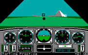 Chuck Yeager's Advanced Flight Simulator for IBM PC/Compatibles - Starting practice in the hangar...