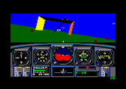 Chuck Yeager's Advanced Flight Simulator for Amstrad CPC - Try to fly through this gate...