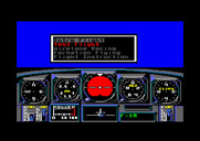 Chuck Yeager's Advanced Flight Simulator for Amstrad CPC - Main menu.