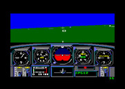 Chuck Yeager's Advanced Flight Simulator for Amstrad CPC - Flight in progress...