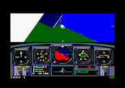 Chuck Yeager's Advanced Flight Simulator for Amstrad CPC - Demo flight.