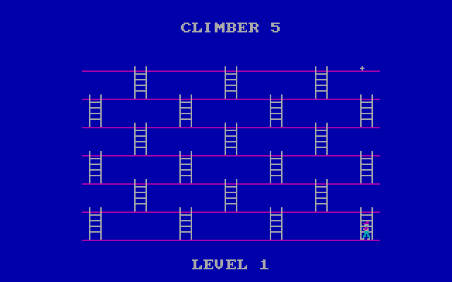 Climber 5 IBM PC/Compatibles Screenshot: Game start.