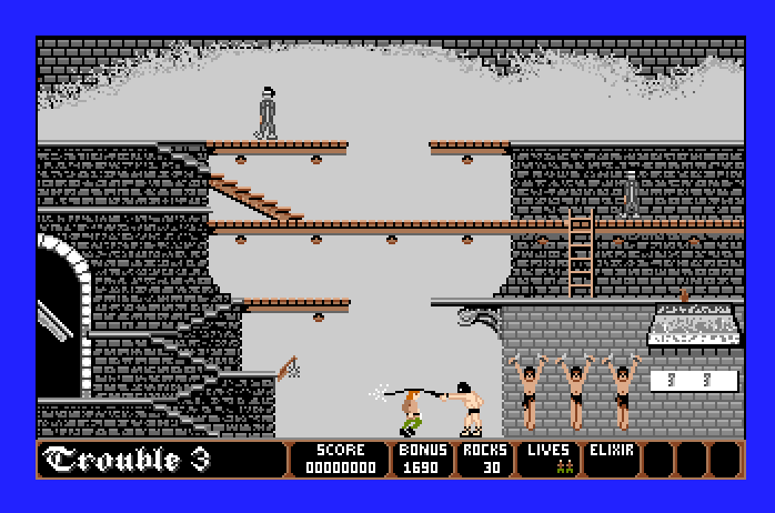Dark Castle Apple IIgs Screenshot: I'm trapped in a dungeon!
