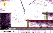 Dark Castle for IBM PC/Compatibles - Swinging from a rope.