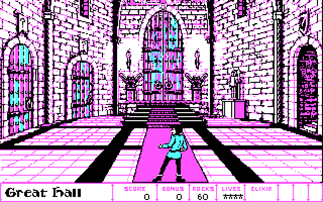 Dark Castle IBM PC/Compatibles Screenshot: Game start; choose a door!