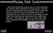Dark Castle for IBM PC/Compatibles - Additional instructions.