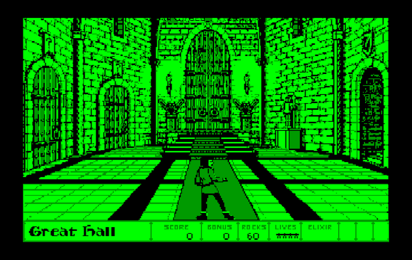 Dark Castle IBM PC/Compatibles Screenshot: Game start. Choose a door...
