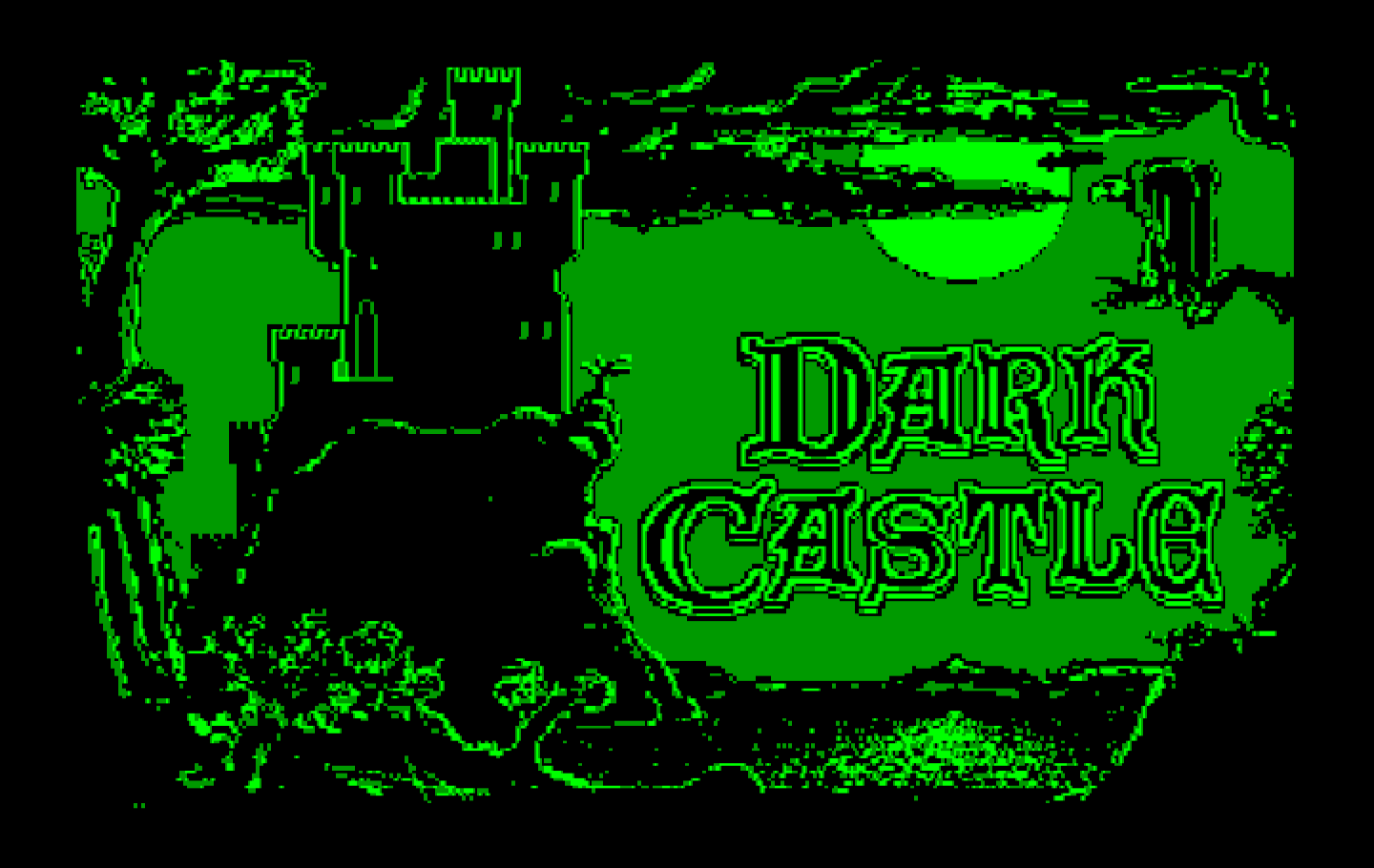 Dark Castle IBM PC/Compatibles Screenshot: Title screen.