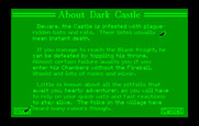 Dark Castle for IBM PC/Compatibles - Game instructions continued.