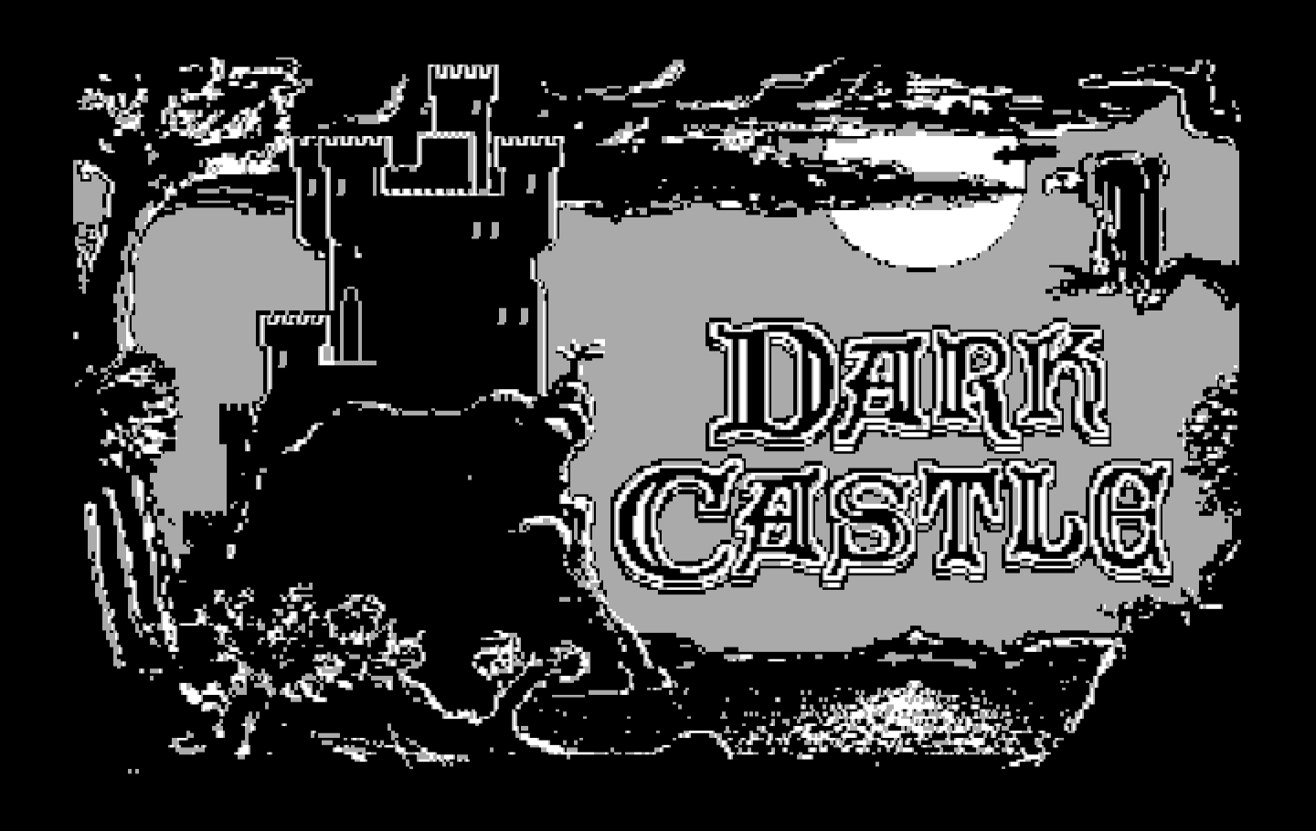 Dark Castle IBM PC/Compatibles Screenshot: Title screen.