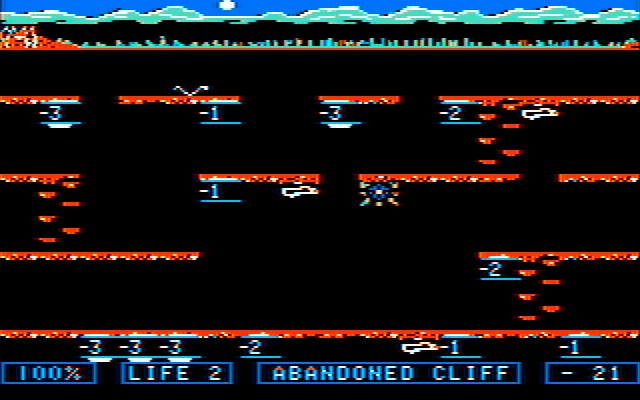 Dino Eggs IBM PC/Compatibles Screenshot: Points are lost if you warp out of a level without collecting all of the eggs.