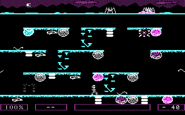 Dino Eggs IBM PC/Compatibles Screenshot: Watch out for snakes!