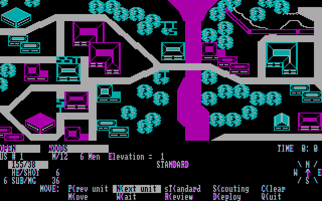 Under Fire! IBM PC/Compatibles Screenshot: Moving units.