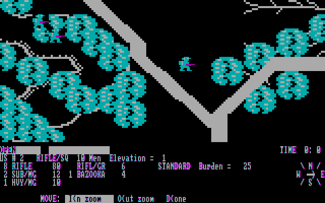 Under Fire! IBM PC/Compatibles Screenshot: Moving a unit...