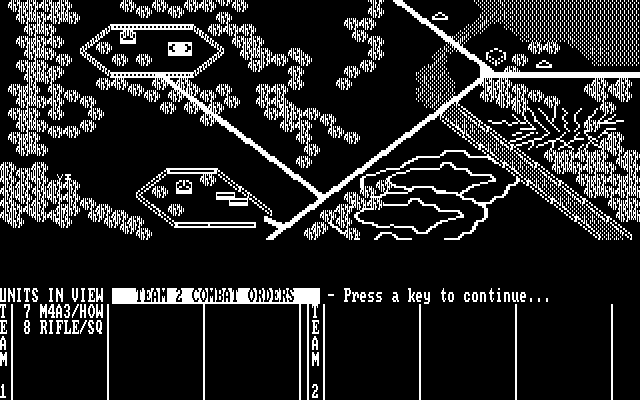 Under Fire! IBM PC/Compatibles Screenshot: Time for some combat orders.