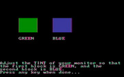 Under Fire! for IBM PC/Compatibles - Tint adjustment screen.