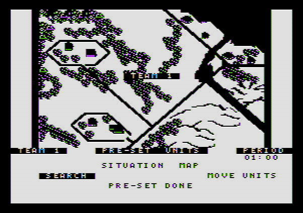 Under Fire! Apple II Screenshot: Team one is up!