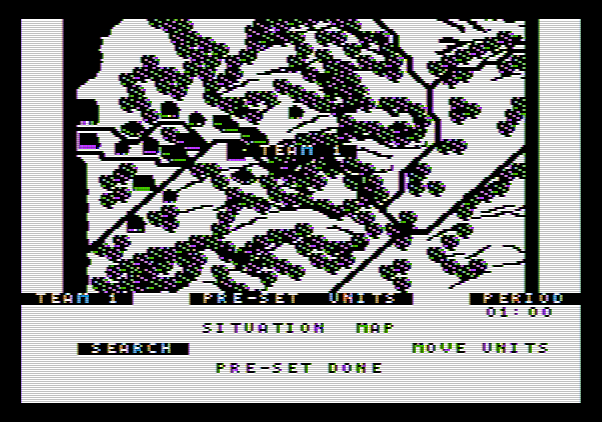 Under Fire! Apple II Screenshot: Game start.