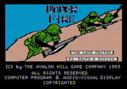 Under Fire! for Apple II - Title screen.