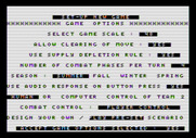 Under Fire! for Apple II - First, let's set up some options for a new game.