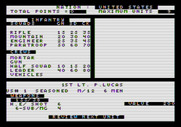 Under Fire! for Apple II - Reviewing my units before the game begins.