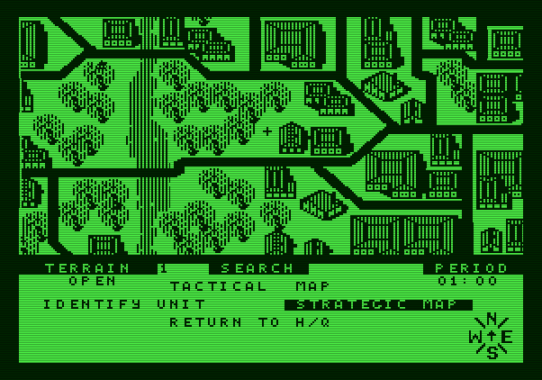 Under Fire! Apple II Screenshot: Taking a closer look at the map...