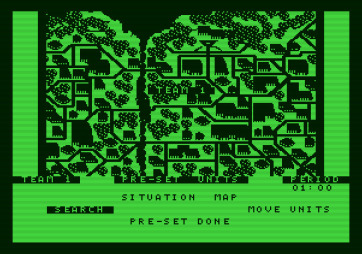 Under Fire! for Apple II - Game start, team 1 is up!
