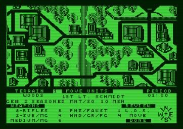 Under Fire! for Apple II - Moving units.