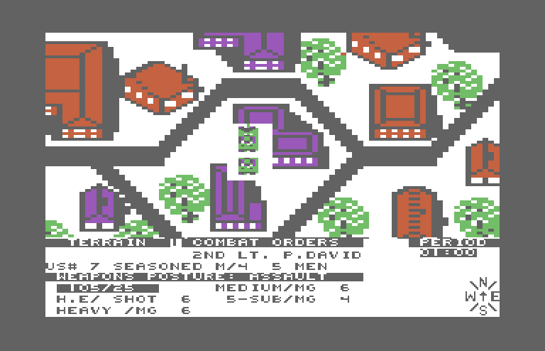 Under Fire! Commodore 64 Screenshot: Orders issued...