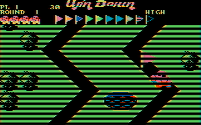 Up 'n Down IBM PC/Compatibles Screenshot: Game start.