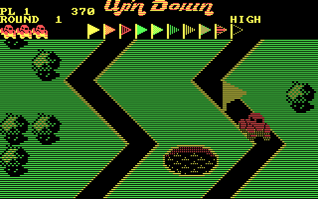 Up 'n Down IBM PC/Compatibles Screenshot: Game start.