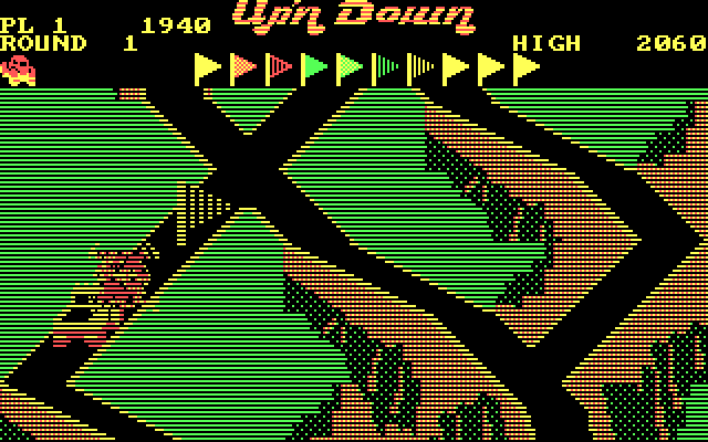 Up 'n Down IBM PC/Compatibles Screenshot: Crash!